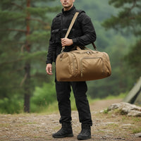 Waterproof Tactical Gym Duffel Bag with Shoe Compartment Large Capacity Travel Weekender Bag for Men and Women
