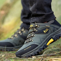 Brand Men Winter Snow Boots Waterproof Leather Sneakers Super  Warm Men's Boots Outdoor Male Hiking Boots Work Shoes Size 39-47
