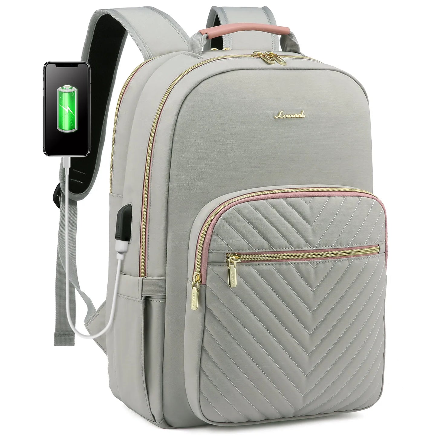 LOVEVOOK Luxury Nylon Teen College School Bookbags Waterproof Business 15.6 17 Inch Travel Laptop Backpacks Bags for Women Girls