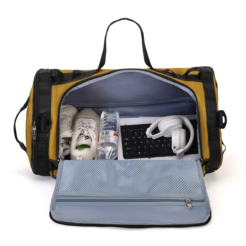 Remoid Custom Oxford Waterproof Gym Bags Men Large Capacity Sports Fitness Duffel Tote Sports Travel Bags With Shoe Compartment