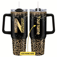 Personalized 40oz Steel Vacuum Tumbler with Handle - MANDOTOS INTERNATIONAL