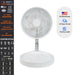 Portable Rechargeable Outdoor Standing Fan with Remote & LED Light - MANDOTOS INTERNATIONAL