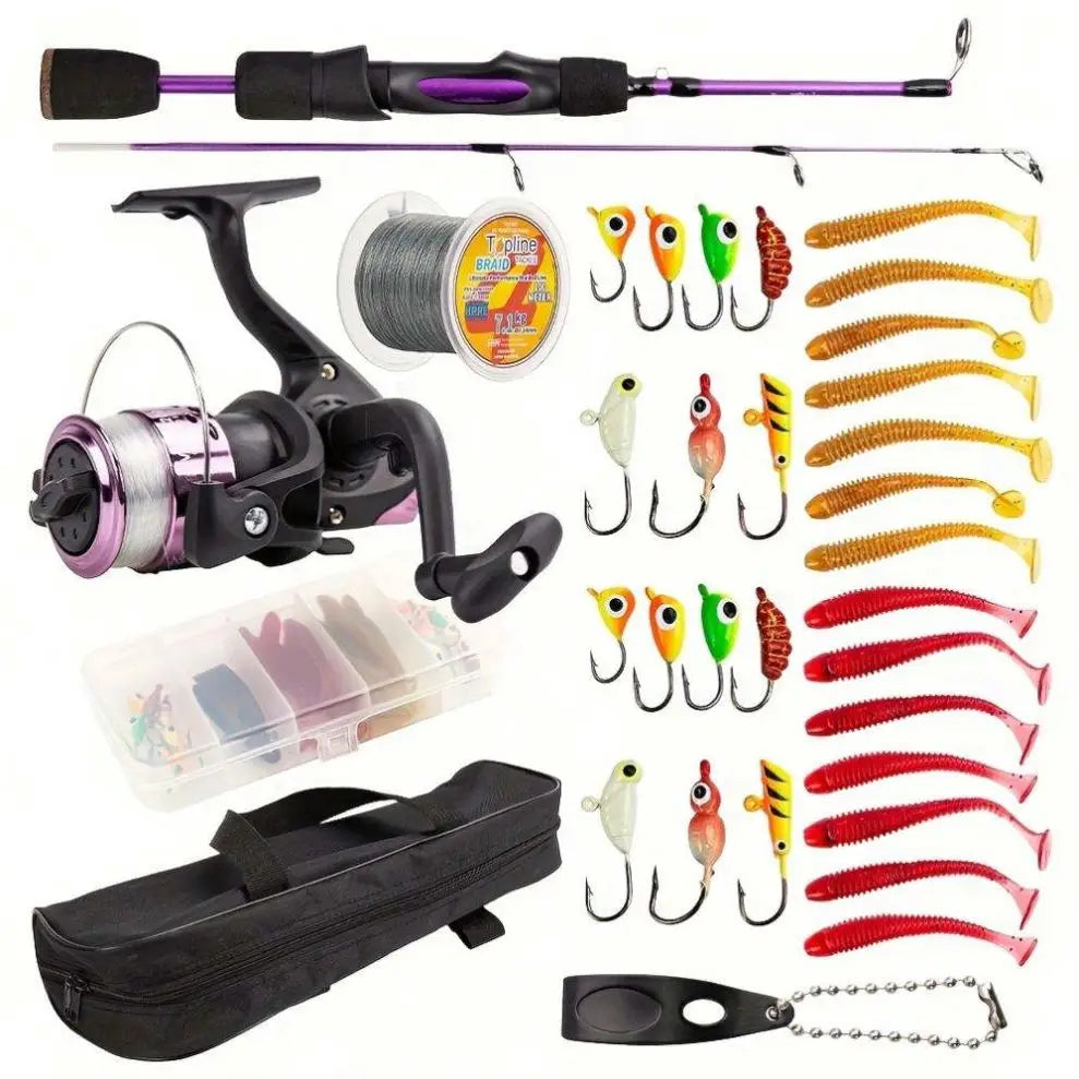 Topline Tackle High Quality Travel Fishing Pole Made in China Best Ice Fishing Rod Combo