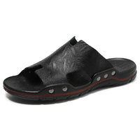 2026 Handmade Ultra Comfort Leather Retro Fashion Mens Summer Beach Slippers Flat Shoes Thong Leather Sandals