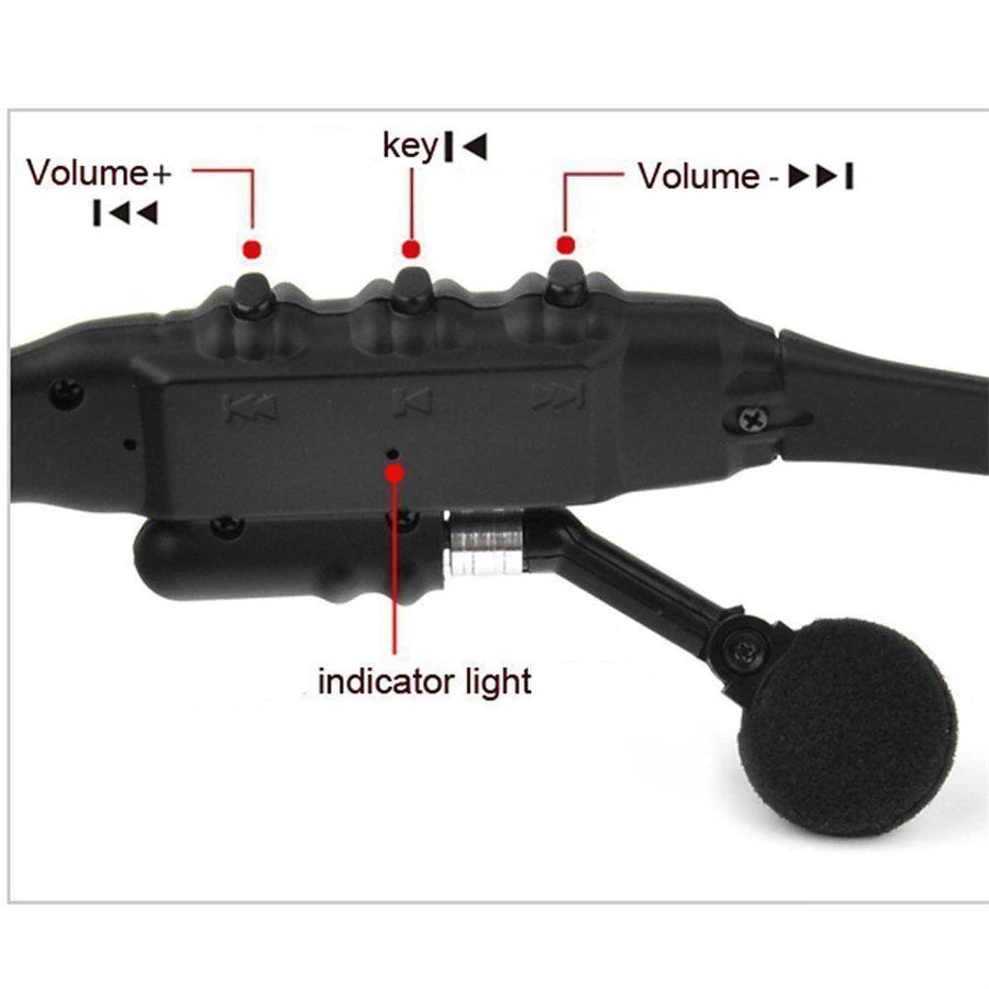 Sunglasses Earphone Wireless Headset with Mic Smart Glasses Earbuds Stereo Sport Sunglasses Headphone for Driving Cycling