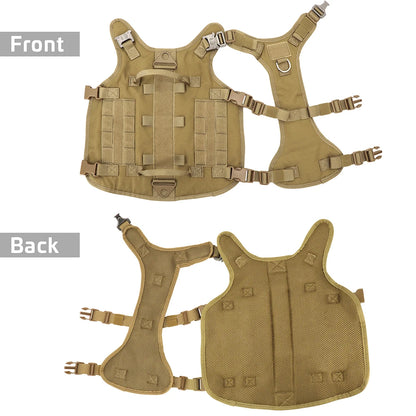 Tactical Dog Harness Leash Durable Military Dog Harness Vest MOLLE For Large Dogs erman Shepherd Training Harnesses With Pouches - MANDOTOS