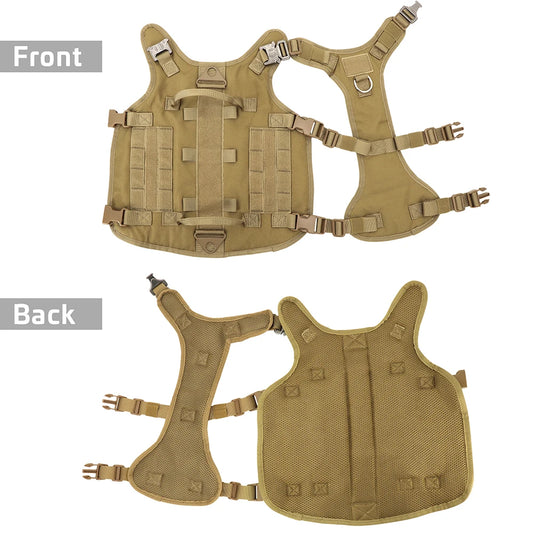 Tactical Dog Harness Leash Durable Military Dog Harness Vest MOLLE For Large Dogs erman Shepherd Training Harnesses With Pouches - MANDOTOS