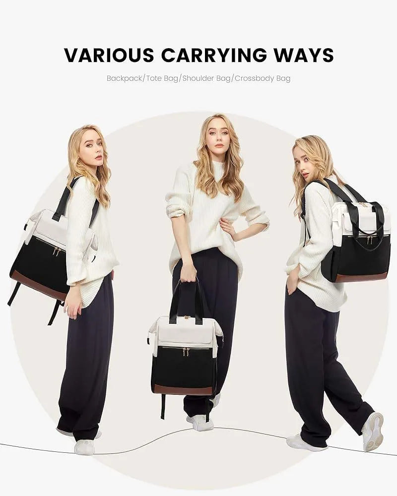 Super Lightweight Women's Travel Laptop Backpack with Curved Shoulder Straps - MANDOTOS INTERNATIONAL