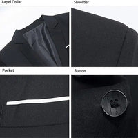 Mens Blazers Slim Fit Business Casual Men Suit Sport Coat One Button Travel Blazer Lightweight Suit Jacket