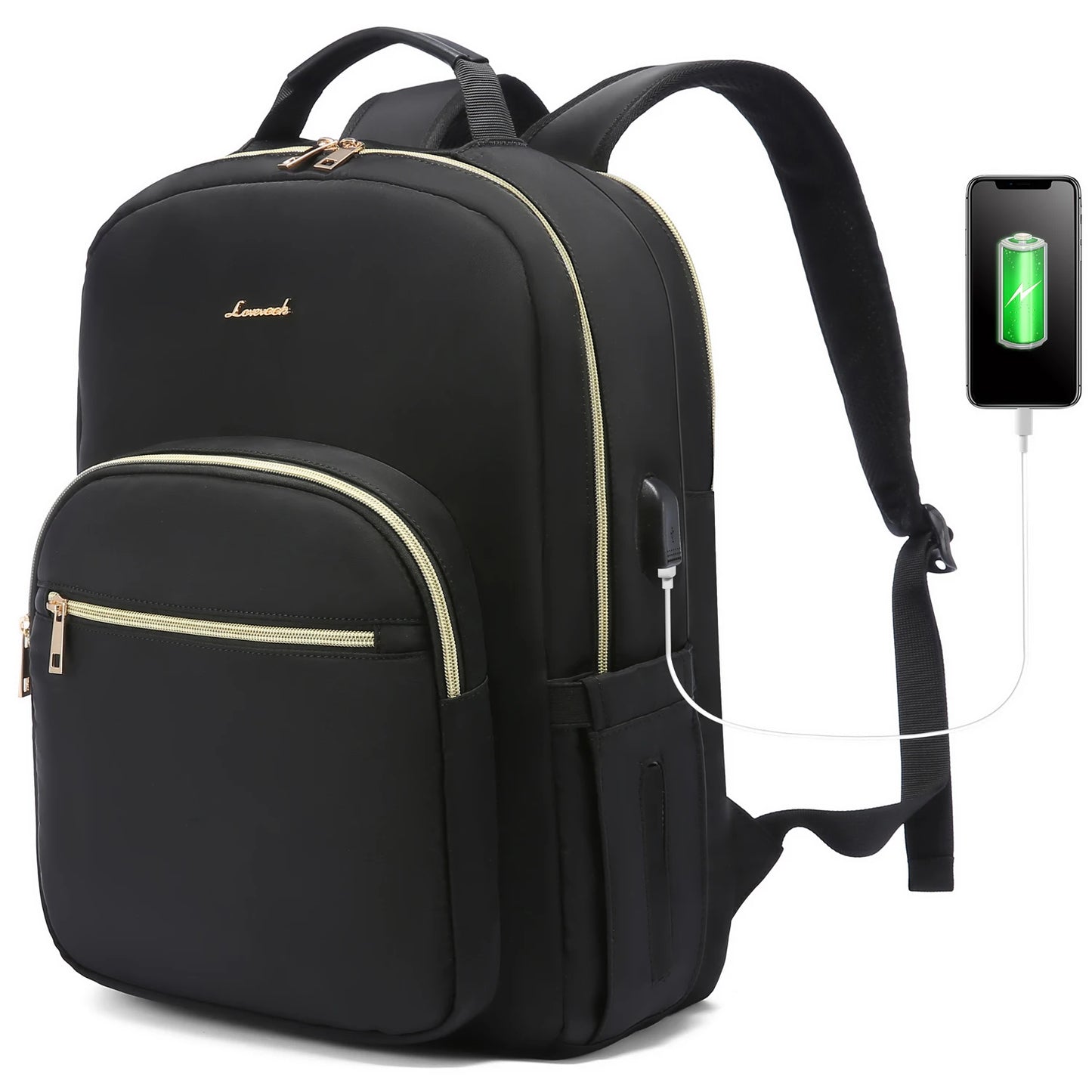 LOVEVOOK Luxury Nylon Teen College School Bookbags Waterproof Business 15.6 17 Inch Travel Laptop Backpacks Bags for Women Girls
