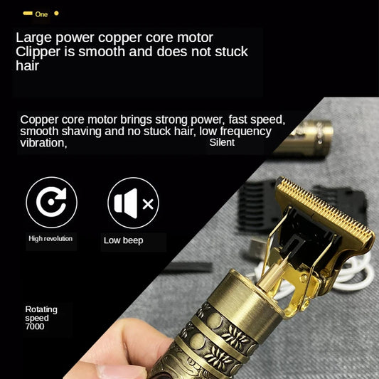 T9 Hair Clipper Repair Beard Shaving Body Hair Trimmer Clippers Electric Machine Men Haircut Machine 0mm Barber Shaver - MANDOTOS