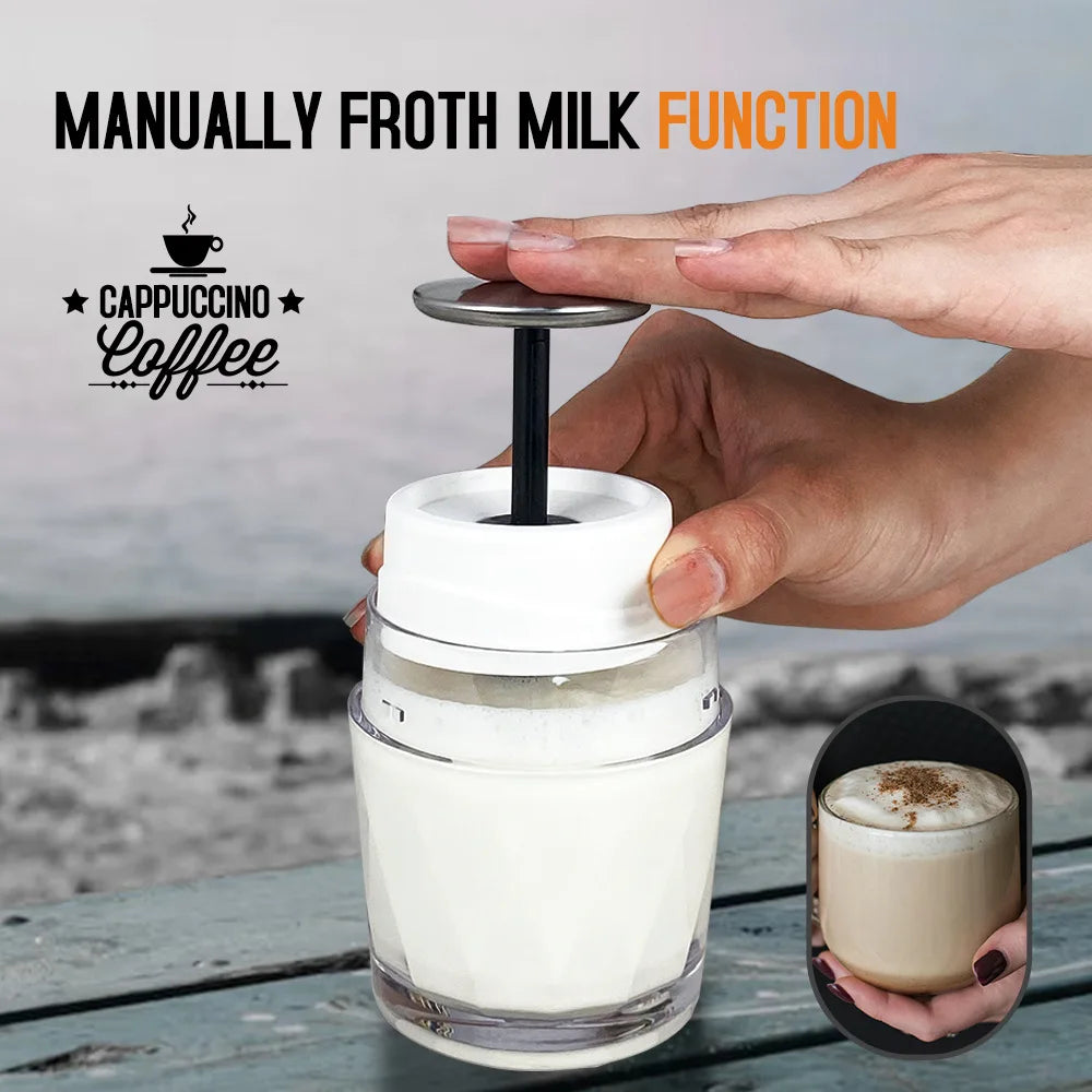 Cafelffe 3 In1 Portable Coffee Machine Hot/Cold Water Manual Espresso Maker for Capsule & Ground Hand Press Brewer Hiking Travel