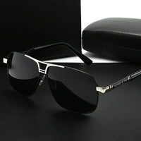 Men'S Large Frame Sunglasses | Black to Red Gradient TAC Lens, Full-Rim Iron Frame, Protection, Easy-Clean Lens Surface,Polished