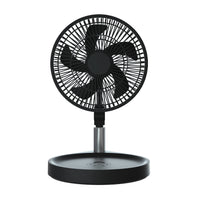 Rechargeable Outdoor Standing Fan with Remote, Adjustable Height, 4-Speed, LED Light, Power Bank, Portable for Home & Travel