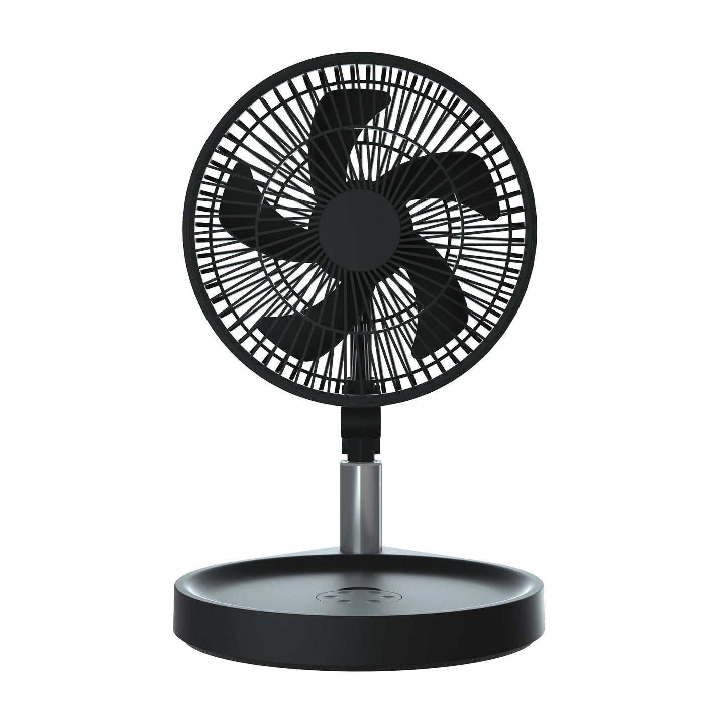 Rechargeable Outdoor Standing Fan with Remote, Adjustable Height, 4-Speed, LED Light, Power Bank, Portable for Home & Travel