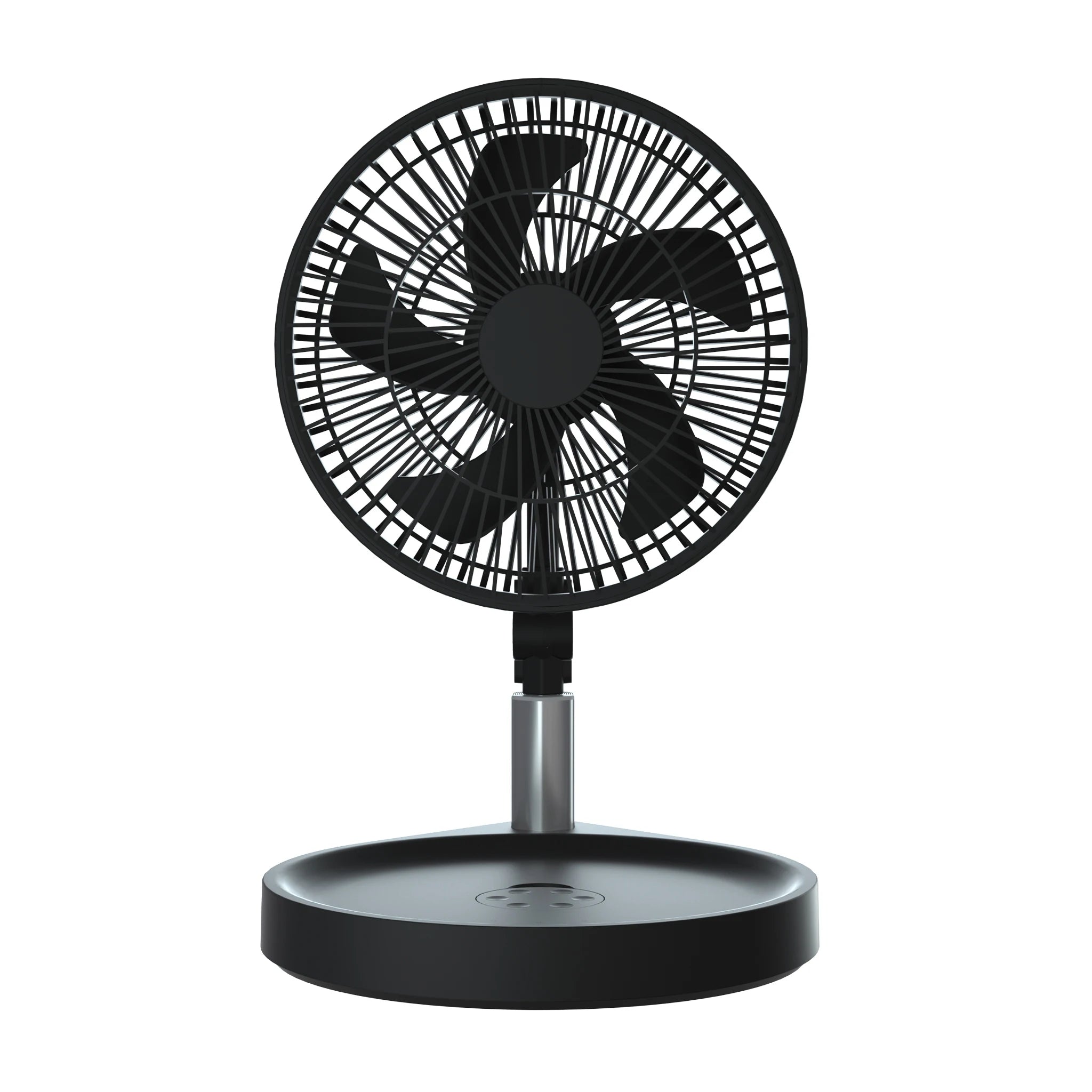 Rechargeable Outdoor Standing Fan with Remote, Adjustable Height, 4-Speed, LED Light, Power Bank, Portable for Home & Travel