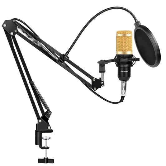 Professional BM-800 BM Condenser Microphone Pro Audio Studio Vocal Recording KTV Karaoke Desktop Metal Shock Mount