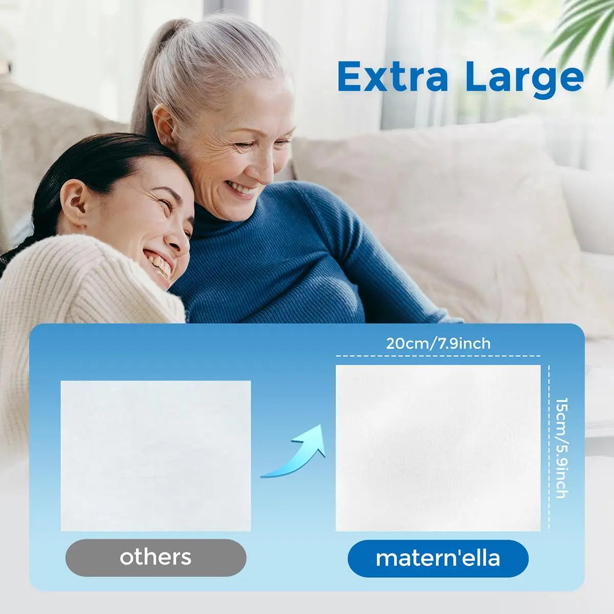 Matern'ella Eco-Friendly Probiotic Travel Wipes with Plant Fibers - Fragrance-Free - MANDOTOS INTERNATIONAL