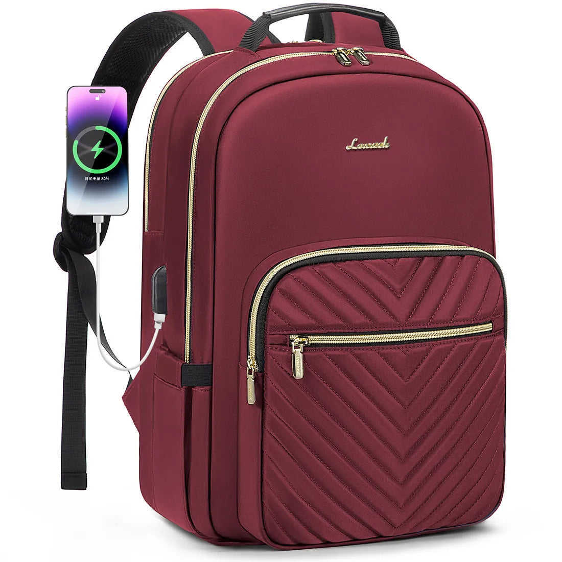 LOVEVOOK Luxury Nylon Teen College School Bookbags Waterproof Business 15.6 17 Inch Travel Laptop Backpacks Bags for Women Girls