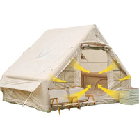 2025 NEW LA Large Luxury Outdoor Family Waterproof Durable Airtight House Travel Air Inflatable Tent for Camping