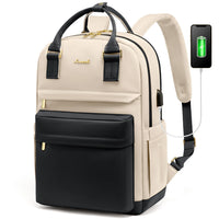 LOVEVOOK Fashion Stylish Girls Travel School Nylon BookBag With USB Waterproof Teacher Nurse Student Laptop Backpack for Women