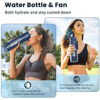 Portable 2-in-1 Water Bottle Fan 3 Speeds for Outdoor Travel - MANDOTOS INTERNATIONAL