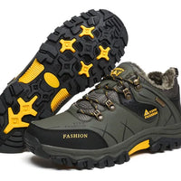 Brand Men Winter Snow Boots Waterproof Leather Sneakers Super  Warm Men's Boots Outdoor Male Hiking Boots Work Shoes Size 39-47