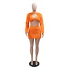 In Stock CY900970 Fleece 3 Piece Set Bikini Skirt Set Club Party Clothing for Ladies