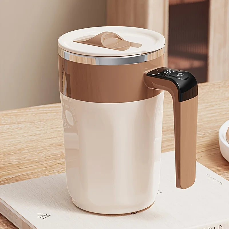 Electric Self-stirring Couple Coffee Cups, Travel Mug with Lid, 12.85oz - MANDOTOS INTERNATIONAL