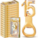 QuinceGold 15th Birthday Party Favors - 36 Gold Bottle Openers with Rhinestone Decorations - MANDOTOS INTERNATIONAL