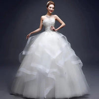 Elegant One - Shoulder Bridal Gowns - MANDOTOS INTERNATIONAL