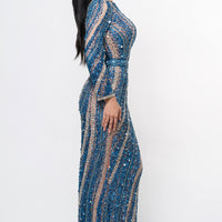 Mariam Long Sleeve Beaded Dress