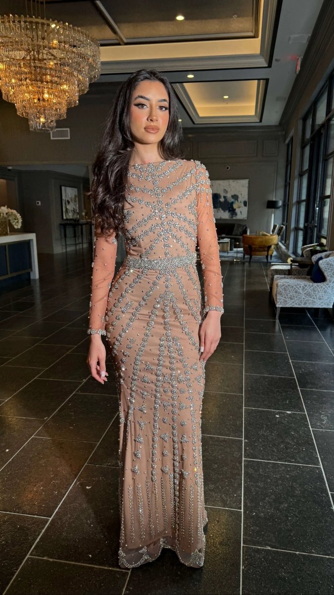Kendall Long Sleeve Beaded Dress Iyza Belaar