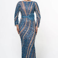 Mariam Long Sleeve Beaded Dress