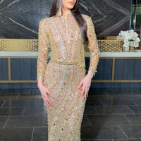 Mariam Long Sleeve Beaded Dress