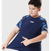 Children's Swimwear for Boys, Two-Piece Swim Trunks for Older Boys, 2026 New Model, Professional Sun-Protective Swimsuit, Hot Spring Set