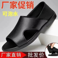 Summer New Men's Sandals Non-slip Soft-soled Sandals Soft Surface Breathable Wear-resistant Casual Soft-soled Beach Sandals for Men