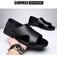 Summer New Men's Sandals Non-slip Soft-soled Sandals Soft Surface Breathable Wear-resistant Casual Soft-soled Beach Sandals for Men