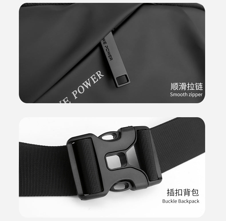 New Men's Multifunctional Waist Bag Water-repellent Casual Sports Chest Bag Outdoor Cycling Bag Fashionable Brand Crossbody Bag
