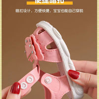 Girls' Sandals 2023 Summer New Children's Non-slip Soft Sole Infant Little Girl Baby Princess Beach Shoes