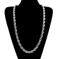 Men's hip-hop gold-plated European and American necklace fashion high sense 1cm thick twist necklace twisted rope chain a generation of hair