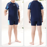 Children's Swimwear for Boys, Two-Piece Swim Trunks for Older Boys, 2026 New Model, Professional Sun-Protective Swimsuit, Hot Spring Set