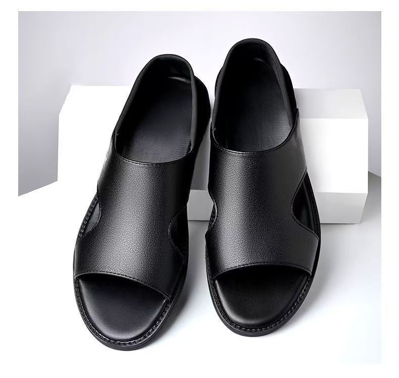 Summer New Men's Sandals Non-slip Soft-soled Sandals Soft Surface Breathable Wear-resistant Casual Soft-soled Beach Sandals for Men
