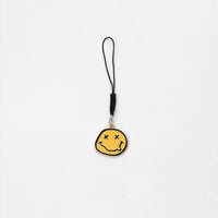Cross-border e-commerce alloy color dripping smiley face keychain electroplated gold irregular expression bag pendant accessories