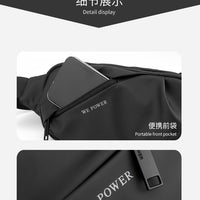 New Men's Multifunctional Waist Bag Water-repellent Casual Sports Chest Bag Outdoor Cycling Bag Fashionable Brand Crossbody Bag