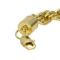 Men's hip-hop gold-plated European and American necklace fashion high sense 1cm thick twist necklace twisted rope chain a generation of hair