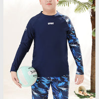 Children's Swimwear for Boys, Two-Piece Swim Trunks for Older Boys, 2026 New Model, Professional Sun-Protective Swimsuit, Hot Spring Set