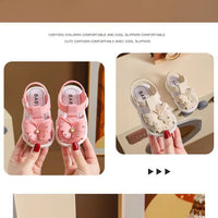 Girls' Sandals 2023 Summer New Children's Non-slip Soft Sole Infant Little Girl Baby Princess Beach Shoes