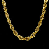 Men's hip-hop gold-plated European and American necklace fashion high sense 1cm thick twist necklace twisted rope chain a generation of hair