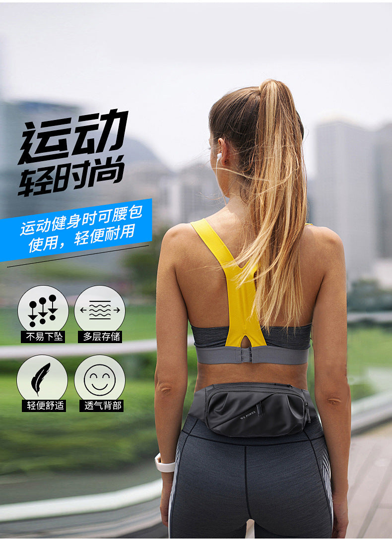 New Men's Multifunctional Waist Bag Water-repellent Casual Sports Chest Bag Outdoor Cycling Bag Fashionable Brand Crossbody Bag